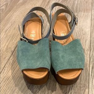 Italian leather platform sandals
